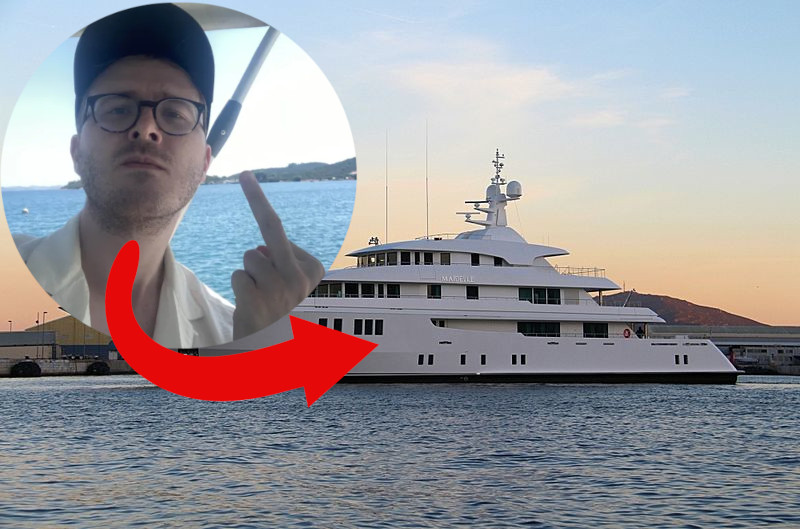 Pietro in his yacht
