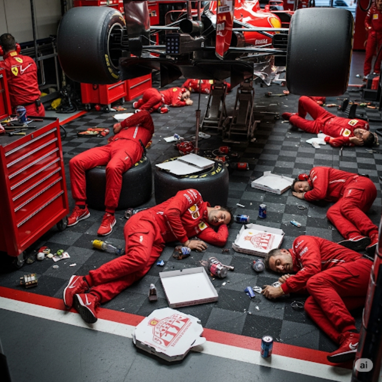 Ferrari pit crew